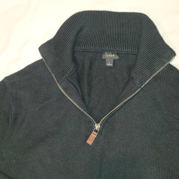 J Crew Large 1/4 Zip Sweater Black - Picture 6 of 6